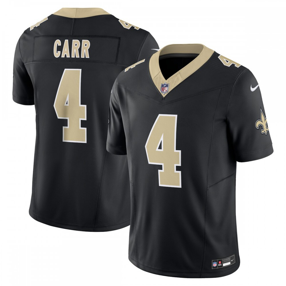 Derek Carr New Orleans Saints Nike Vapor F.U.S.E. Limited Jersey - Black-GridironStore